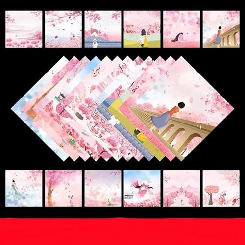 TXDAMAI Origami-Papier,Handwerk Faltpapier 50 Blätter 20 x 20 cm Doppelseitige Bastel Papier 12 Farben Hochwertige Faltblätter für Kinder Kunst und DIY Bastelprojekte von TXDAMAI