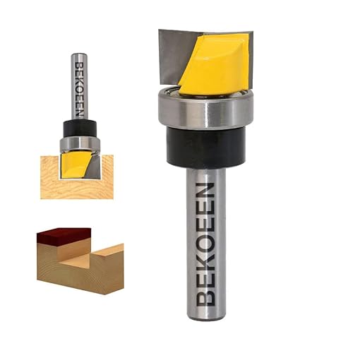 TXHF 8mm Schaft Bündigfräser, Hartmetall Spitze Professionelle Holzbearbeitung Cutter Werkzeuge mit Kugellager von TXHF