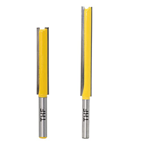 TXHF Fräser-Bit, extra lang, gerade, 1/4-Schaft, 5,1 cm & 7,6 cm lang, für Holzbearbeitung TXHF Fräser-Bit, extra lang, gerade, 1/4-Schaft, 5,1 cm & 7,6 cm lang, für Holzbearbeitung von TXHF