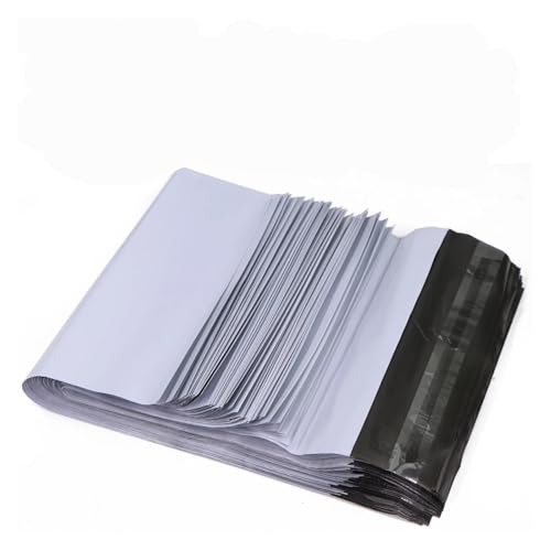 TXLEAPEY 10 Stück 0,12 mm Dicker weißer PE-Kurierbeutel for die Verpackung von Versandtaschen, Selbstklebende Versiegelung, Expressbeutel, wasserdichter Organizer, Postbeutel(30x42cm-10PCS) von TXLEAPEY