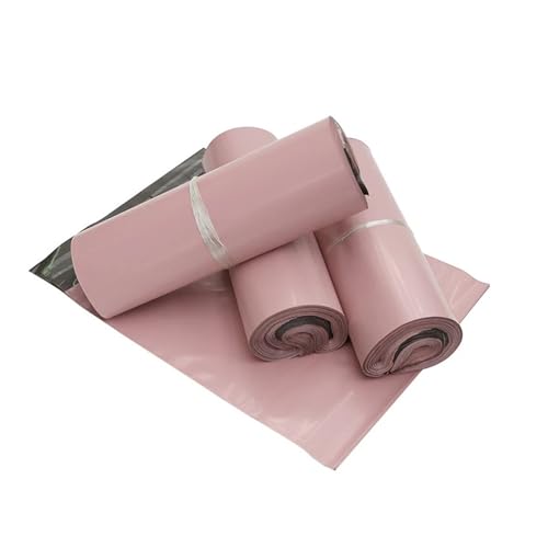 TXLEAPEY 10 Stück Hellrosa Selbstklebende Versandtaschen for Kleinunternehmen, Verpackungsumschläge, Polymailer-Taschen(25x35cm use 25x30cm) von TXLEAPEY