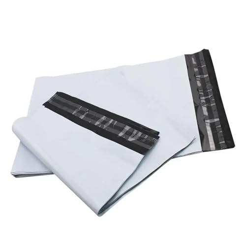 TXLEAPEY 20 Stück Ploy-Versandtaschen, Aufbewahrung von Expressumschlägen aus Kunststoff, weiße Versandtaschen, Selbstklebende Kuriertaschen(20cm*30cm) von TXLEAPEY