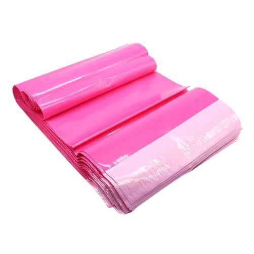 TXLEAPEY Grüne Kuriertasche aus Kunststoff, Express-Verpackungstasche, Dicke Kleidung, wasserdichte Versandtaschen, selbstverschließende Umschlagbeutel, viele(Pink,100 PCS-32X45cm) von TXLEAPEY