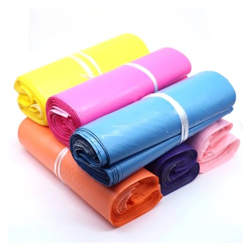 TXLEAPEY Grüne Kuriertasche aus Kunststoff, Express-Verpackungstasche, Dicke Kleidung, wasserdichte Versandtaschen, selbstverschließende Umschlagbeutel, viele(Random,50 PCS-32X45cm) von TXLEAPEY