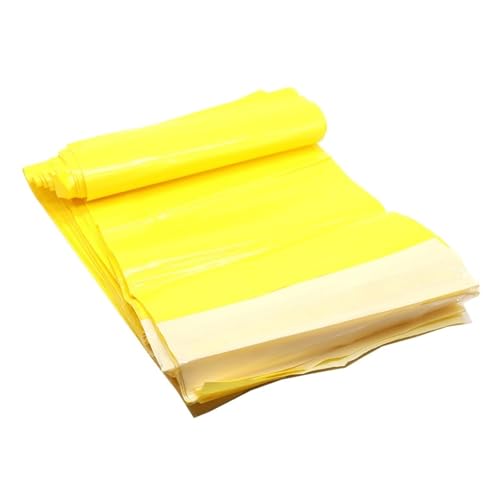 TXLEAPEY Grüne Kuriertasche aus Kunststoff, Express-Verpackungstasche, Dicke Kleidung, wasserdichte Versandtaschen, selbstverschließende Umschlagbeutel, viele(Yellow,100 PCS-25X35cm) von TXLEAPEY