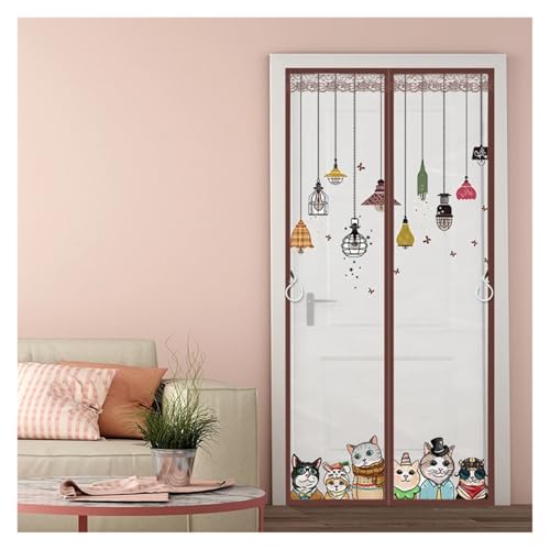 TXLEAPEY Magnetverschluss for Türgitter, selbstdichtende Fliegengittertür, dekorativer Türvorhang mit Cartoon-Motiv(W100cm*H210cm) von TXLEAPEY