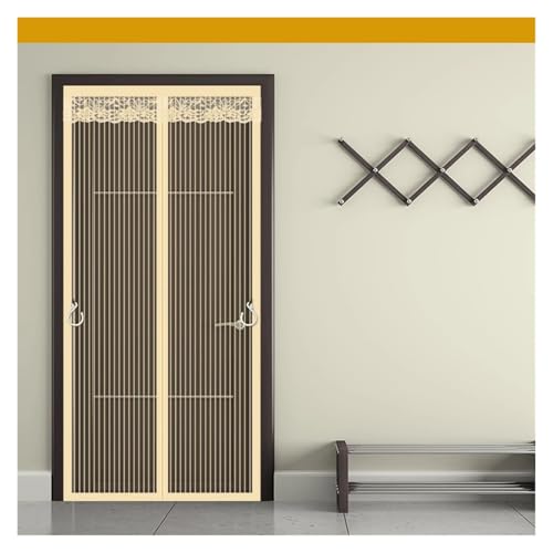 TXLEAPEY Türgitter mit Magnetverschluss, beiges Türgitter, freihändige Bedienung, haustierfreundlich und kinderfreundlich(80x210cm) von TXLEAPEY