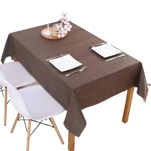 wasserdichte und ölbeständige Tischdecke for den Esstisch in der Küche, rechteckig, einfarbig, Tischdecke for Tee(Coffee,120 * 120cm) von TXLEAPEY