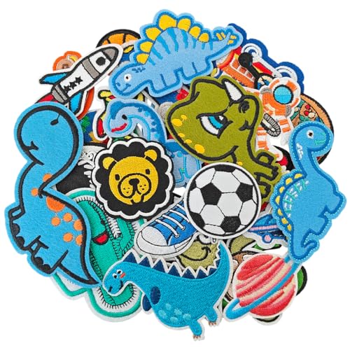 TXSN Aufnäher zum Aufbügeln für Jungen, sortiert, bestickt, zum Aufbügeln oder Aufnähen, dekorative Applikationen für Kinderkleidung, Hosen, Rucksäcke, Hüte, Jeans TXSN Aufnäher zum Aufbügeln für Jungen, sortiert, bestickt, zum Aufbügeln oder Aufnähen, dekorative Applikationen für Kinderkleidung, Hosen, Rucksäcke, Hüte, Jeans von TXSN