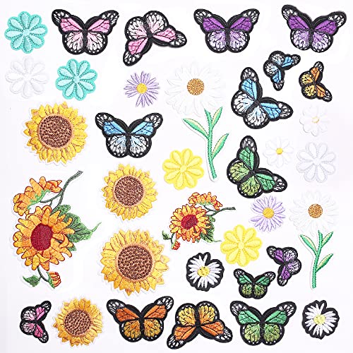TXSN Aufnäher zum Aufbügeln mit Blumen und Schmetterlingen, bestickt, zum Aufbügeln oder Aufnähen, dekorative Flicken für Kleidung, Hosen, Rucksäcke, Hüte, Jeans, DIY-Zubehör. TXSN Aufnäher zum Aufbügeln mit Blumen und Schmetterlingen, bestickt, zum Aufbügeln oder Aufnähen, dekorative Flicken für Kleidung, Hosen, Rucksäcke, Hüte, Jeans, DIY-Zubehör. von TXSN