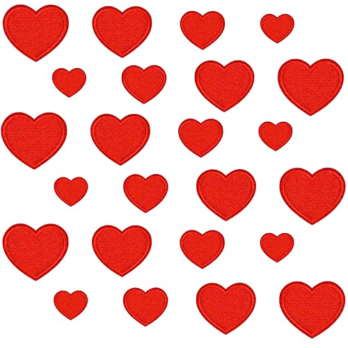 TXSN 24 Stück rote Herzen zum Aufbügeln, bestickt, zum Aufbügeln oder Aufnähen, dekorative Flicken für Kleidung, Hosen, Rucksäcke, Hüte, Jeans, DIY-Zubehör TXSN 24 Stück rote Herzen zum Aufbügeln, bestickt, zum Aufbügeln oder Aufnähen, dekorative Flicken für Kleidung, Hosen, Rucksäcke, Hüte, Jeans, DIY-Zubehör von TXSN