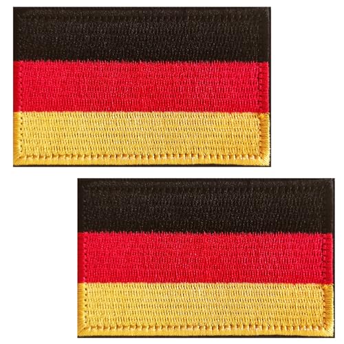 TXSN Gemany Flag Patches, Hook & Loop Tactical Morale Patch Full Embroidery Military Patch for Caps Bags Vests Military Uniforms, Pack of 2 Eagle von TXSN