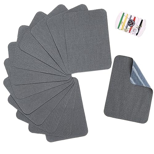 TXSN Reparaturflicken zum Aufbügeln, Baumwolle, Reparaturflicken für Kleidung, Hosen, Flicken und Dekorieren, Größe 7,6 x 10,2 cm, Dunkelgrau, 12 Stück TXSN Reparaturflicken zum Aufbügeln, Baumwolle, Reparaturflicken für Kleidung, Hosen, Flicken und Dekorieren, Größe 7,6 x 10,2 cm, Dunkelgrau, 12 Stück von TXSN