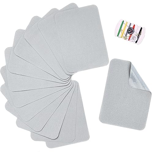 TXSN 12 Stück Reparaturflicken zum Aufbügeln, Baumwoll-Reparaturflicken für Kleidung, Hosen, Flicken und Dekorieren, Größe 7,6 x 10,2 cm, Hellgrau TXSN 12 Stück Reparaturflicken zum Aufbügeln, Baumwoll-Reparaturflicken für Kleidung, Hosen, Flicken und Dekorieren, Größe 7,6 x 10,2 cm, Hellgrau von TXSN
