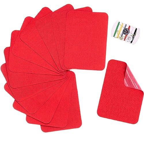TXSN 12 x Reparaturflicken zum Aufbügeln, Baumwoll-Reparaturflicken für Kleidung, Hosen, Flicken und Dekorieren, Größe 7,6 x 10,2 cm, Rot TXSN 12 x Reparaturflicken zum Aufbügeln, Baumwoll-Reparaturflicken für Kleidung, Hosen, Flicken und Dekorieren, Größe 7,6 x 10,2 cm, Rot von TXSN