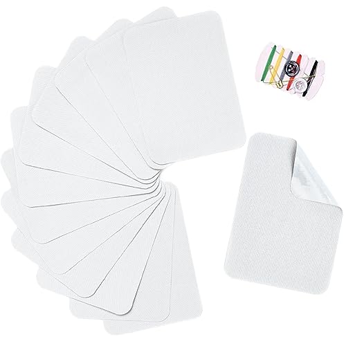 TXSN 12 Stück Reparaturflicken zum Aufbügeln, Baumwoll-Reparaturflicken für Kleidung, Hosen, Flicken und Dekorieren, Größe 7,6 x 10,2 cm, Weiß TXSN 12 Stück Reparaturflicken zum Aufbügeln, Baumwoll-Reparaturflicken für Kleidung, Hosen, Flicken und Dekorieren, Größe 7,6 x 10,2 cm, Weiß von TXSN