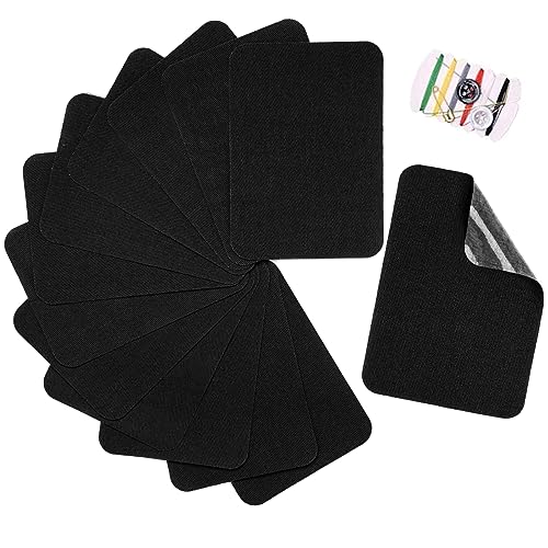TXSN 12 x Reparaturflicken zum Aufbügeln, Baumwoll-Reparaturflicken für Kleidung, Hosen, Flicken und Dekorieren, Größe 7,6 x 10,2 cm, Schwarz TXSN 12 x Reparaturflicken zum Aufbügeln, Baumwoll-Reparaturflicken für Kleidung, Hosen, Flicken und Dekorieren, Größe 7,6 x 10,2 cm, Schwarz von TXSN