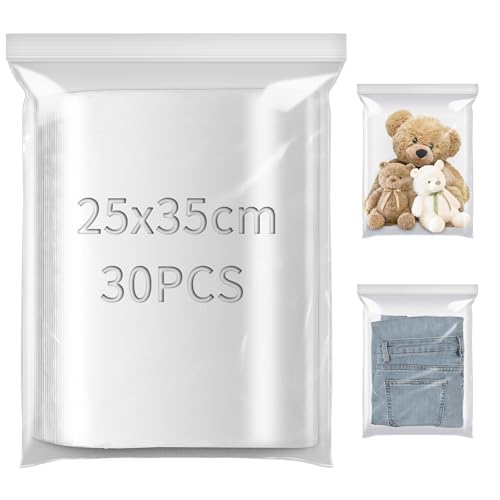 TXXATX 25x35cm Druckverschlussbeutel 30 Stück Plastiktüten Wiederverschließbare Beutel Plastikbeutel Verschließbar Groß Zip Tüten Zipbeutel für Lebensmittel Kleidung Büromaterialien Sammlerstücke TXXATX 25x35cm Druckverschlussbeutel 30 Stück Plastiktüten Wiederverschließbare Beutel Plastikbeutel Verschließbar Groß Zip Tüten Zipbeutel für Lebensmittel Kleidung Büromaterialien Sammlerstücke von TXXATX