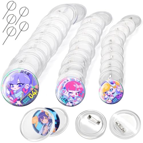 TXXATX 30 Stück Buttons Selber Machen Transparente Buttons Anstecker 37mm 44mm 58mm Anstecker Selbst Gestalten Acryl mit 5 Stück Anstecknadel für Bilder Fotos Kleidung Taschen Accessoires TXXATX 30 Stück Buttons Selber Machen Transparente Buttons Anstecker 37mm 44mm 58mm Anstecker Selbst Gestalten Acryl mit 5 Stück Anstecknadel für Bilder Fotos Kleidung Taschen Accessoires von TXXATX