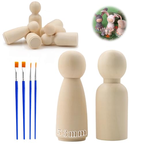 TXXATX 40 Stück Holzfiguren zum Bemalen 53mm Spielfiguren Holz Unvollendete Holzkegel zum Basteln Figuren zum Bemalen Mann Frau Holzfiguren Familie für DIY Geburtstag Hochzeit Dekoration Bemalen TXXATX 40 Stück Holzfiguren zum Bemalen 53mm Spielfiguren Holz Unvollendete Holzkegel zum Basteln Figuren zum Bemalen Mann Frau Holzfiguren Familie für DIY Geburtstag Hochzeit Dekoration Bemalen von TXXATX