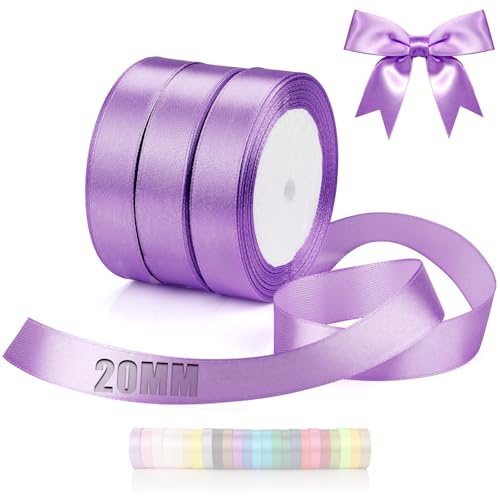 TXXATX 66m Schleifenband Lavendel Satinband Deko Geschenkband Breit 20mm Geschenkbänder Lavendel Ribbon Band Hochzeit Stoff Lavendel Geschenk Band für Taufe Geburtstag Valentinstag Weihnachtstischdeko TXXATX 66m Schleifenband Lavendel Satinband Deko Geschenkband Breit 20mm Geschenkbänder Lavendel Ribbon Band Hochzeit Stoff Lavendel Geschenk Band für Taufe Geburtstag Valentinstag Weihnachtstischdeko von TXXATX
