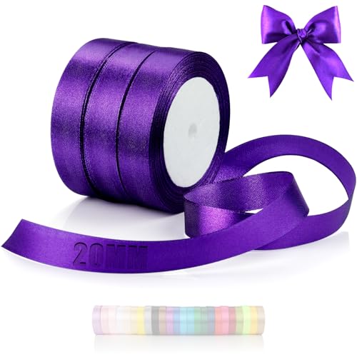 TXXATX 66m Schleifenband Lila Satinband Deko Geschenkband Breit 20mm Geschenkbänder Lila Ribbon Band Hochzeit Stoff Lila Geschenk Band für Taufe Geburtstag Valentinstag Weihnachtstischdeko TXXATX 66m Schleifenband Lila Satinband Deko Geschenkband Breit 20mm Geschenkbänder Lila Ribbon Band Hochzeit Stoff Lila Geschenk Band für Taufe Geburtstag Valentinstag Weihnachtstischdeko von TXXATX