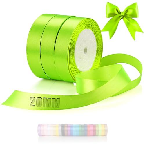TXXATX 66m Schleifenband Neongrün Satinband Deko Geschenkband Breit 20mm Geschenkbänder Neongrün Ribbon Band Hochzeit Stoff Geschenk Band für Taufe Geburtstag Valentinstag Weihnachtstischdeko TXXATX 66m Schleifenband Neongrün Satinband Deko Geschenkband Breit 20mm Geschenkbänder Neongrün Ribbon Band Hochzeit Stoff Geschenk Band für Taufe Geburtstag Valentinstag Weihnachtstischdeko von TXXATX