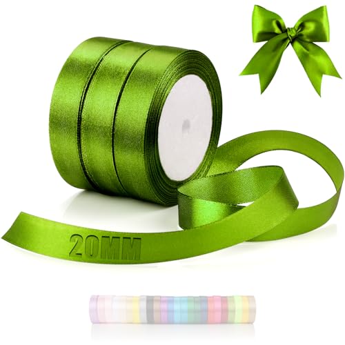 TXXATX 66m Schleifenband Olivgrün Satinband Deko Geschenkband Breit 20mm Geschenkbänder Olivgrün Ribbon Band Hochzeit Stoff Geschenk Band für Taufe Geburtstag Valentinstag Weihnachtstischdeko TXXATX 66m Schleifenband Olivgrün Satinband Deko Geschenkband Breit 20mm Geschenkbänder Olivgrün Ribbon Band Hochzeit Stoff Geschenk Band für Taufe Geburtstag Valentinstag Weihnachtstischdeko von TXXATX
