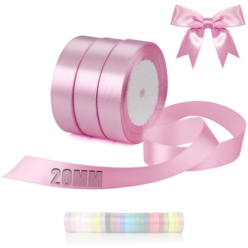 TXXATX 66m Schleifenband Rosa Satinband Deko Geschenkband Breit 20mm Geschenkbänder Rosa Ribbon Band Hochzeit Stoff Rosa Geschenk Band für Taufe Geburtstag Valentinstag Weihnachtstischdeko TXXATX 66m Schleifenband Rosa Satinband Deko Geschenkband Breit 20mm Geschenkbänder Rosa Ribbon Band Hochzeit Stoff Rosa Geschenk Band für Taufe Geburtstag Valentinstag Weihnachtstischdeko von TXXATX