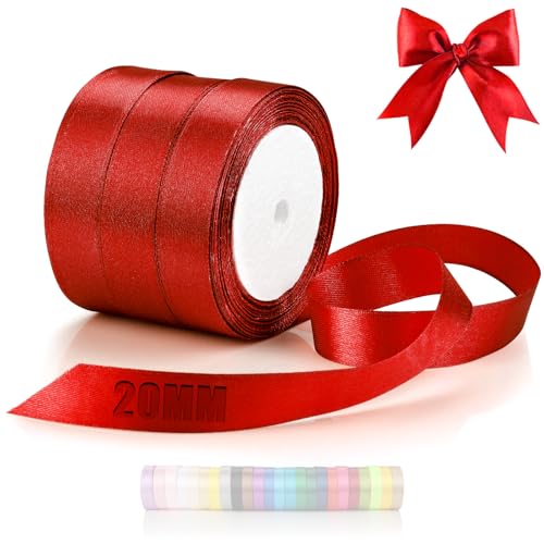 TXXATX 66m Schleifenband Rot Satinband Deko Geschenkband Breit 20mm Geschenkbänder Rot Ribbon Band Hochzeit Stoff Rot Geschenk Band für Taufe Geburtstag Valentinstag Weihnachtstischdeko TXXATX 66m Schleifenband Rot Satinband Deko Geschenkband Breit 20mm Geschenkbänder Rot Ribbon Band Hochzeit Stoff Rot Geschenk Band für Taufe Geburtstag Valentinstag Weihnachtstischdeko von TXXATX