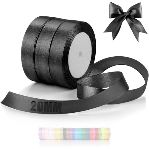 TXXATX 66m Schleifenband Schwarz Satinband Deko Geschenkband Breit 20mm Geschenkbänder Schwarz Ribbon Band Hochzeit Stoff Geschenk Band Schwarz für Taufe Geburtstag Valentinstag Weihnachtstischdeko TXXATX 66m Schleifenband Schwarz Satinband Deko Geschenkband Breit 20mm Geschenkbänder Schwarz Ribbon Band Hochzeit Stoff Geschenk Band Schwarz für Taufe Geburtstag Valentinstag Weihnachtstischdeko von TXXATX
