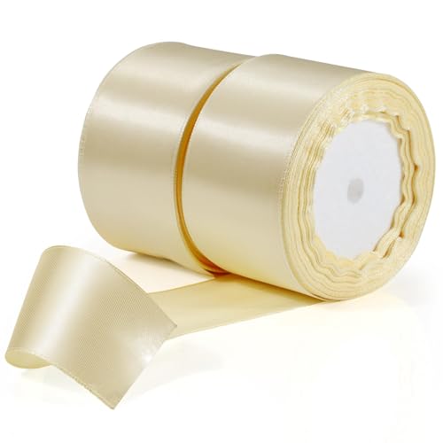 TXXATX Geschenkband Breit 50 mm Schleifenband Beige Satinband Deko Geschenkbänder 46m Ribbon Band Hochzeit Stoff Beige für Taufe Geburtstag Geschenkverpackung Weihnachtstischdeko TXXATX Geschenkband Breit 50 mm Schleifenband Beige Satinband Deko Geschenkbänder 46m Ribbon Band Hochzeit Stoff Beige für Taufe Geburtstag Geschenkverpackung Weihnachtstischdeko von TXXATX