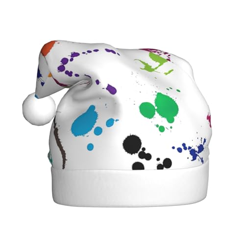 TYANG Abstrakte Farbspritzer, Weihnachtsmannmütze, Weihnachtsmannmütze, Weihnachtsmannmütze TYANG Abstrakte Farbspritzer, Weihnachtsmannmütze, Weihnachtsmannmütze, Weihnachtsmannmütze von TYANG