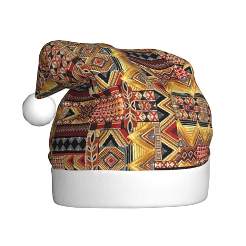 TYANG Afrikanische Textil-Patchwork-Druck, Weihnachtsmannmütze, Weihnachtsmannmütze, Weihnachtsmannmütze TYANG Afrikanische Textil-Patchwork-Druck, Weihnachtsmannmütze, Weihnachtsmannmütze, Weihnachtsmannmütze von TYANG