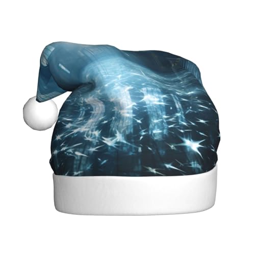 TYANG Fantasy Ocean Printing Santa Hat Christmas Decorated Hat Band Santa Hat TYANG Fantasy Ocean Printing Santa Hat Christmas Decorated Hat Band Santa Hat von TYANG
