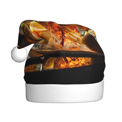 TYANG Nikolausmütze mit Aufdruck "Drink Food", Weihnachtsmannmütze, Weihnachtsmannmütze TYANG Nikolausmütze mit Aufdruck "Drink Food", Weihnachtsmannmütze, Weihnachtsmannmütze von TYANG