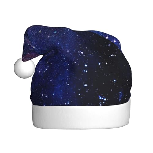 TYANG Nikolausmütze mit Galaxie-Aufdruck, Blau und Lila, Weihnachtsmannmütze TYANG Nikolausmütze mit Galaxie-Aufdruck, Blau und Lila, Weihnachtsmannmütze von TYANG