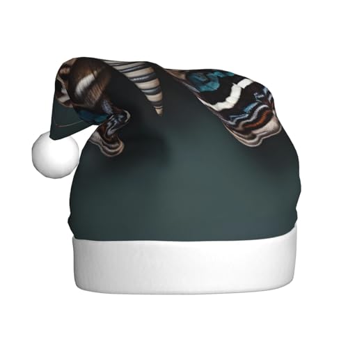 TYANG Schöne Weihnachtsmannmütze mit Mottenaufdruck, Weihnachtsmannmütze, Weihnachtsmannmütze TYANG Schöne Weihnachtsmannmütze mit Mottenaufdruck, Weihnachtsmannmütze, Weihnachtsmannmütze von TYANG