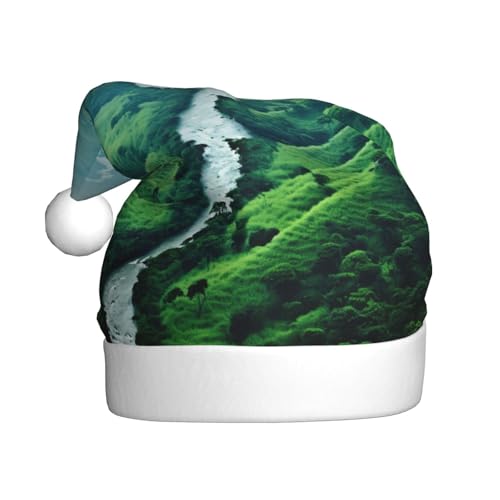 TYANG Valley Printing Weihnachtsmannmütze, Weihnachtsmannmütze, dekoriert, mit Band TYANG Valley Printing Weihnachtsmannmütze, Weihnachtsmannmütze, dekoriert, mit Band von TYANG