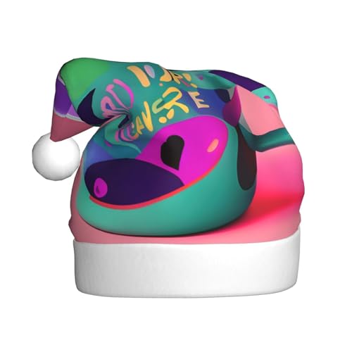 TYANG Weihnachtsmannmütze, 90er-Jahre-Tassen-Design, bedruckt, Weihnachtsmannmütze, Band TYANG Weihnachtsmannmütze, 90er-Jahre-Tassen-Design, bedruckt, Weihnachtsmannmütze, Band von TYANG