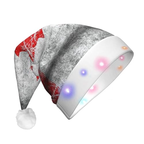 TYANG Weihnachtsmannmütze mit Kanada-Flagge, dekoriert, LED-Lichter, leuchtende Weihnachtsmannmütze TYANG Weihnachtsmannmütze mit Kanada-Flagge, dekoriert, LED-Lichter, leuchtende Weihnachtsmannmütze von TYANG