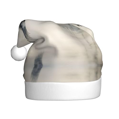 TYANG Zwei japanische Kraniche, fliegender Druck, Weihnachtsmannmütze, Weihnachtsmannmütze, Weihnachtsmannmütze von TYANG