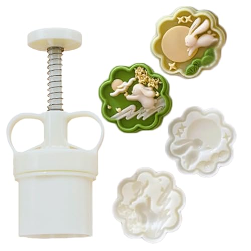 TYBGAU Boutique UK Keksform Mid-Autumn Festival Gebäck Dessert Backzubehör Kaninchen Ausstecher Stempel Mondkuchen Plungerform für 63g Teig Keksstempel TYBGAU Boutique UK Keksform Mid-Autumn Festival Gebäck Dessert Backzubehör Kaninchen Ausstecher Stempel Mondkuchen Plungerform für 63g Teig Keksstempel von TYBGAU Boutique UK