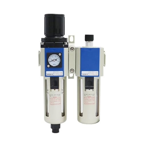 TYBOPHQJ G-Serie FRL-Einheit Luftfilter Druckregler Öler GFC/GFR/GF/GR/GL200/300/400 1/4 3/8 Halbautomatischer Ablass Eingebautes Manometer(Filter GF,600-25) von TYBOPHQJ