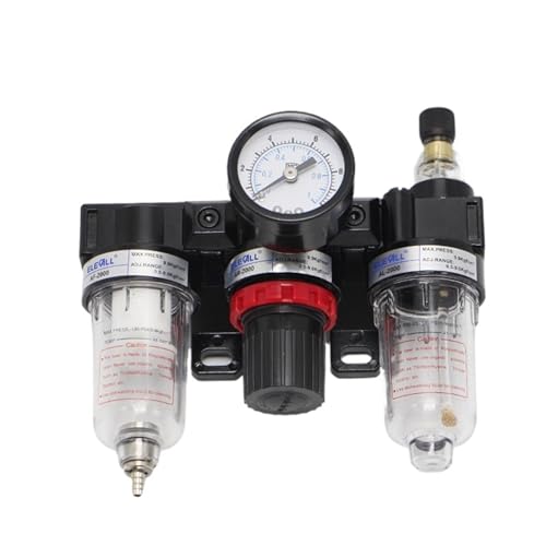 TYBOPHQJ Pneumatischer FRL-Luftfilterregler AC2000 1/4 Zoll Luftserviceeinheit Druckminderventil Zerstäubter Öler von TYBOPHQJ