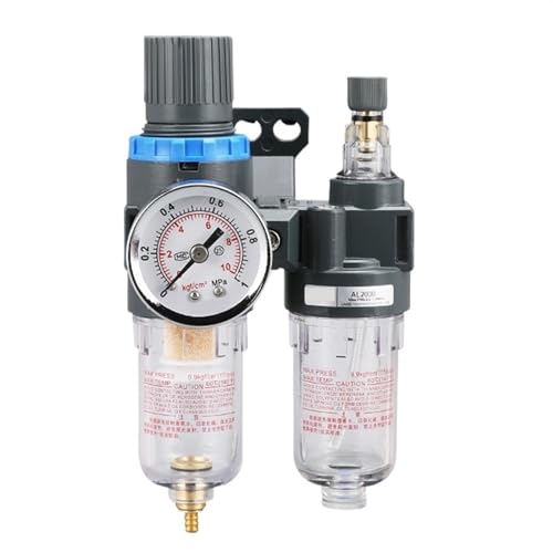 TYBOPHQJ Pneumatischer Luftprozessor AFC2000 + AL2000 G1/4" AFC2000 Luftkompressor Öl- und Wasserabscheider Filterregler(AFC2000-PC12mm) von TYBOPHQJ