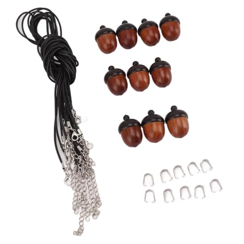 TYCIONG 10 Stück Nuss-Eichel-Anhänger, Holz, Nuss, Eichel, Box, Verschluss, Nylonschnur, DIY, Anhänger-Dekorationen Damen und Herren, tägliche Party, Kunststoff TYCIONG 10 Stück Nuss-Eichel-Anhänger, Holz, Nuss, Eichel, Box, Verschluss, Nylonschnur, DIY, Anhänger-Dekorationen Damen und Herren, tägliche Party, Kunststoff von TYCIONG