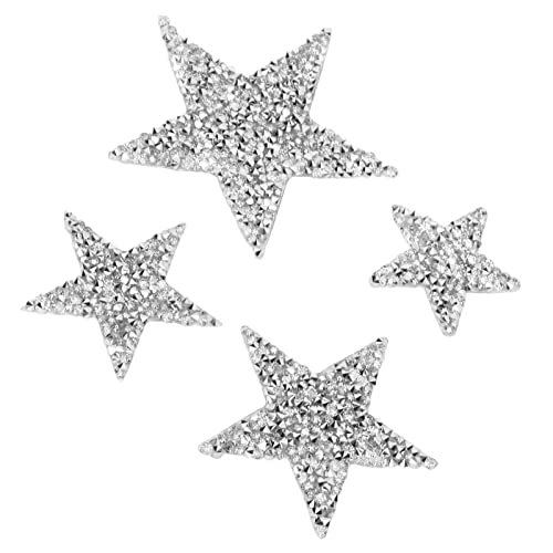 TYCIONG 20 Pcs Strasssternstern Eisen auf Dem Applique mit Silbernen Glitzer für Jacken Beutel Hüte DIY -Kleidungsdekoration Nähen TYCIONG 20 Pcs Strasssternstern Eisen auf Dem Applique mit Silbernen Glitzer für Jacken Beutel Hüte DIY -Kleidungsdekoration Nähen von TYCIONG
