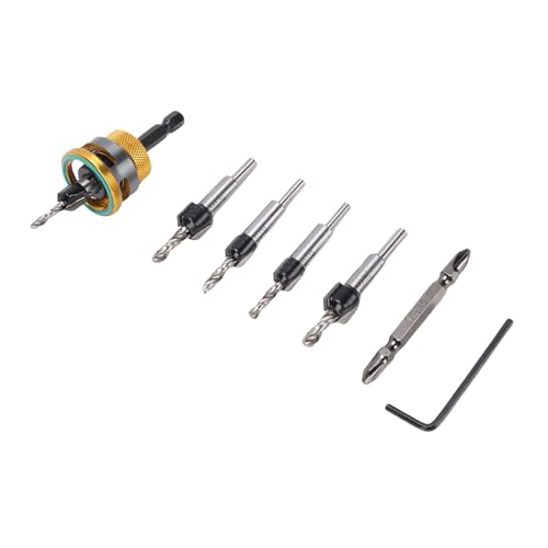 TYCIONG Countersink Drill Bit Kit 4PC Verstellbare Gegenkolonie -Tiefe mit Hex -Schaft für Holzplastik -Trockenwand Sperrholz MDF TYCIONG Countersink Drill Bit Kit 4PC Verstellbare Gegenkolonie -Tiefe mit Hex -Schaft für Holzplastik -Trockenwand Sperrholz MDF von TYCIONG