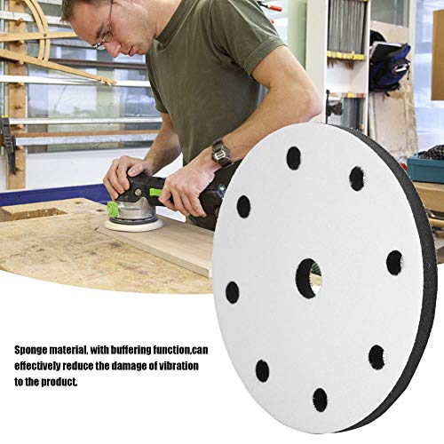 TYCIONG Weichschleifgrenzfläche Puffer Pufferpolster 150 Mm Durchmesser mit Magischem Klebstoff Zum Polieren von Schleifmaschinen 6/9/15/17 Löcher Optional (6 Zoll 9 Löcher) von TYCIONG